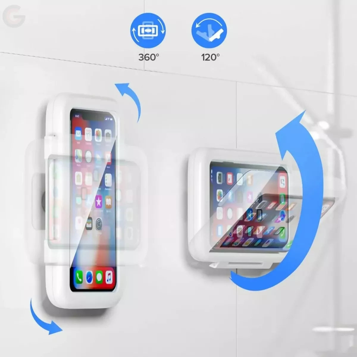 Soporte Impermeable para Celular en la Ducha 📱🚿: Rotación 360°