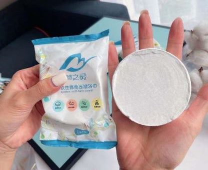 Toalla Comprimida Desechable para Viaje: ¡Higiene y Comodidad en 3 Segundos! 🧳💦