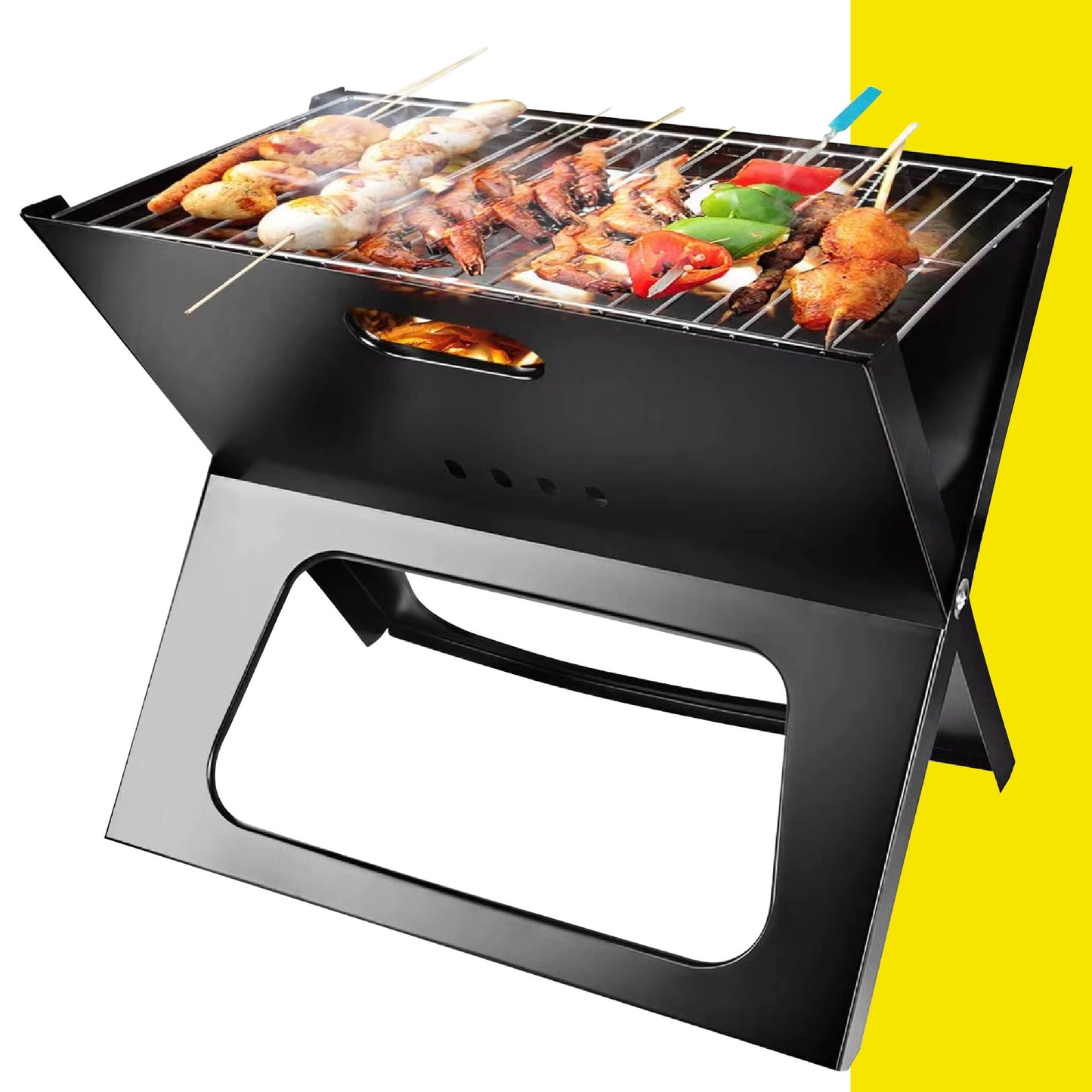 🔥¡Disfruta de asados perfectos en cualquier lugar con nuestro Asador Plegable! 🍖