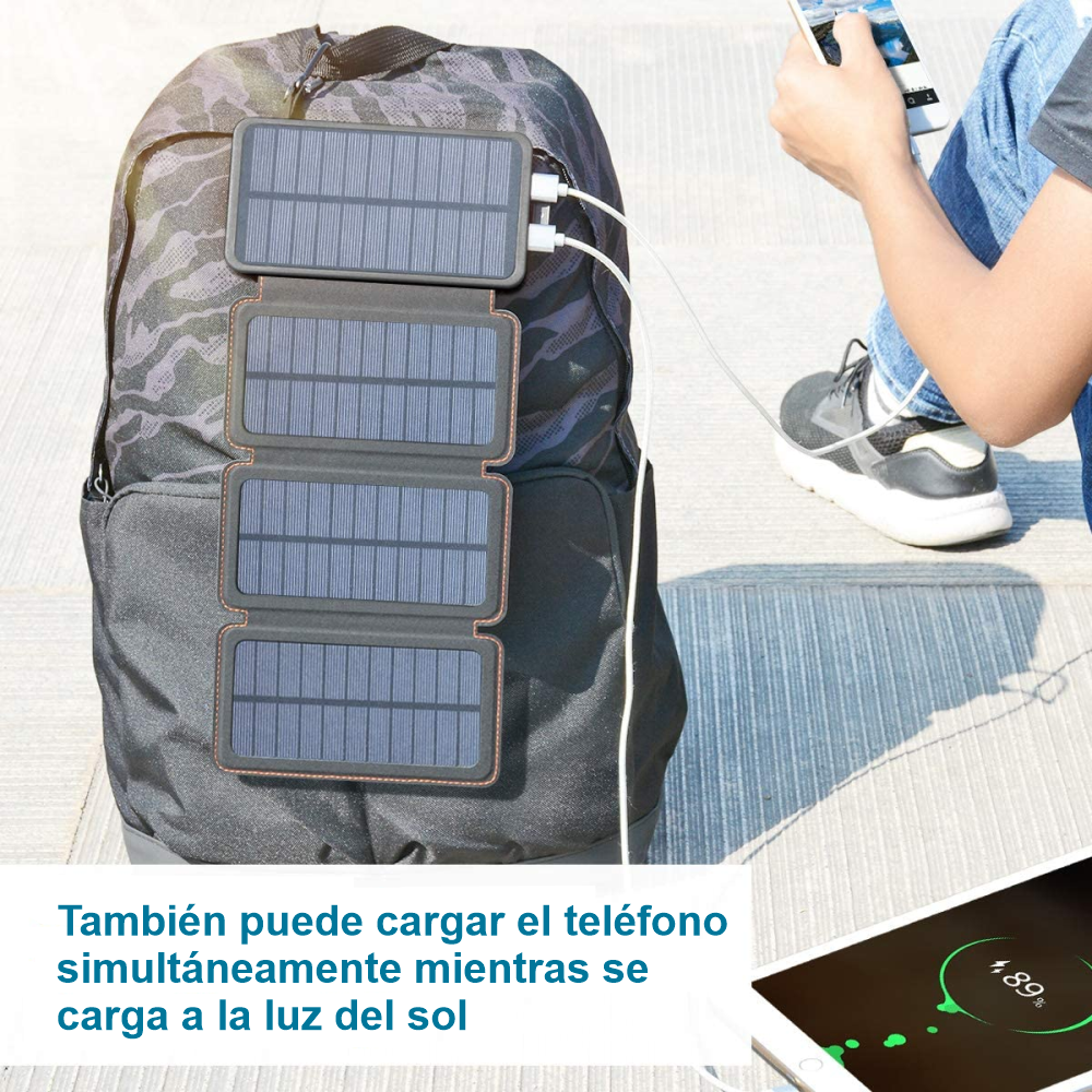 🔋¡Energía infinita donde sea con nuestro Power Bank Solar 20000mAh! 🔋☀️