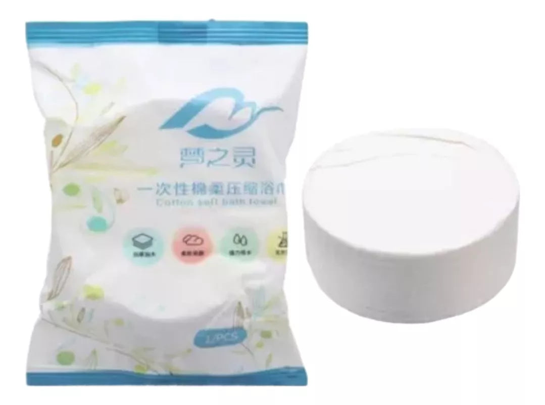 Toalla Comprimida Desechable para Viaje: ¡Higiene y Comodidad en 3 Segundos! 🧳💦