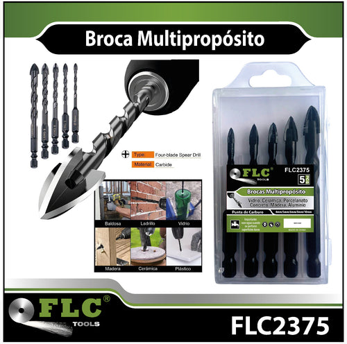 Broca Excéntrica Con Dientes De Sierra De Cuatro Estrías + Extensor Flexible 🎁