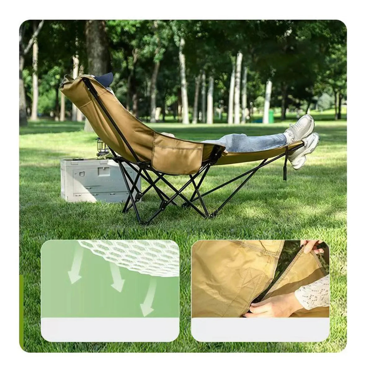 Relájate en Cualquier Momento 🌞: Silla Plegable Ajustable para Tu Comodidad 🪑✨