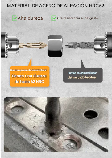 Broca Excéntrica Con Dientes De Sierra De Cuatro Estrías + Extensor Flexible 🎁