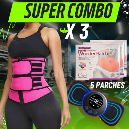 ✨Moldea tu figura y alivia tensiones con nuestra faja y masajeador 💪