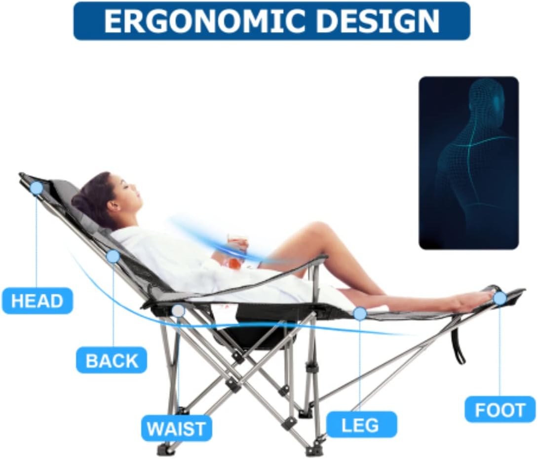 Relájate en Cualquier Momento 🌞: Silla Plegable Ajustable para Tu Comodidad 🪑✨