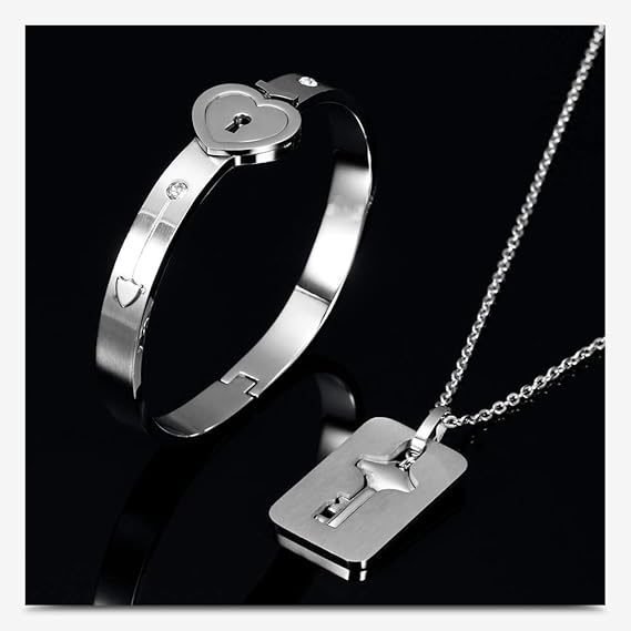 El Regalo Perfecto para Expresar Tu Amor ❤️: Pulsera Corazón y Collar Llave 🗝️