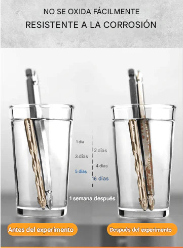 Broca Excéntrica Con Dientes De Sierra De Cuatro Estrías + Extensor Flexible 🎁