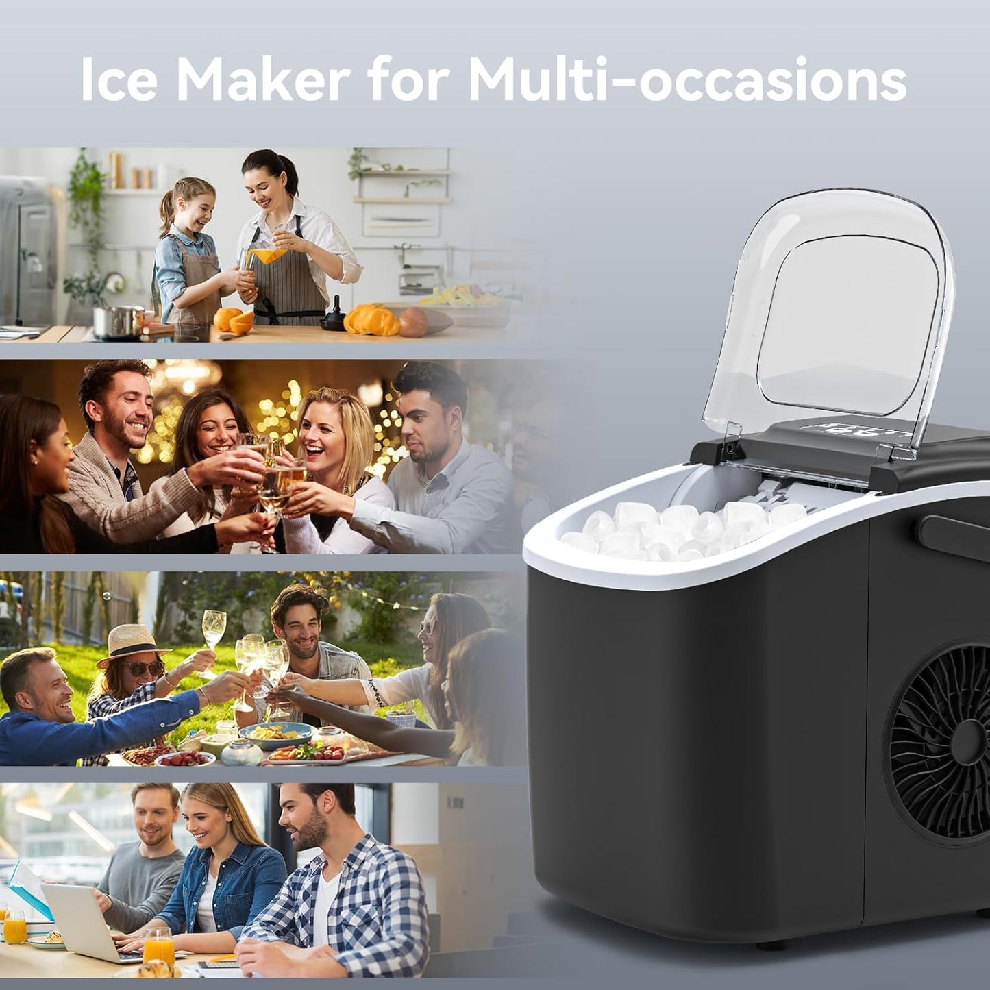 Máquina de Hielo: ¡Hielo Fresco en Minutos para Toda la Familia!