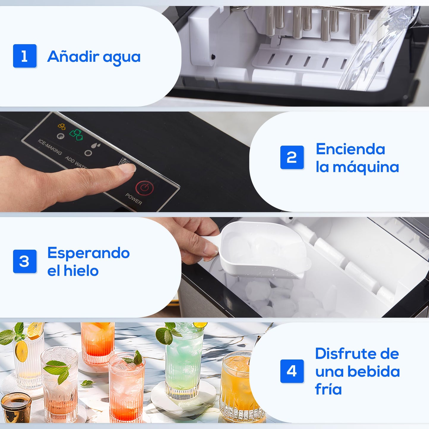 Máquina de Hielo: ¡Hielo Fresco en Minutos para Toda la Familia!