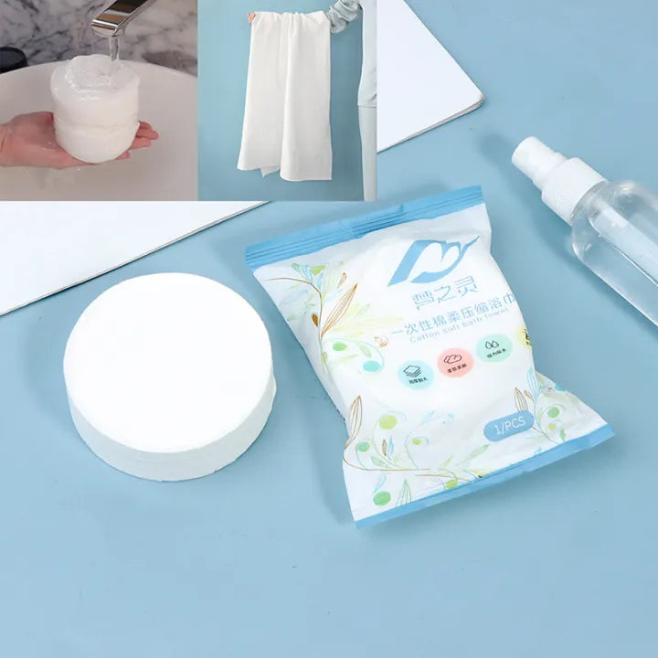 Toalla Comprimida Desechable para Viaje: ¡Higiene y Comodidad en 3 Segundos! 🧳💦