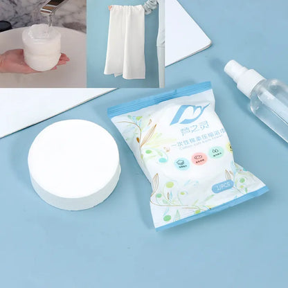 Toalla Comprimida Desechable para Viaje: ¡Higiene y Comodidad en 3 Segundos! 🧳💦