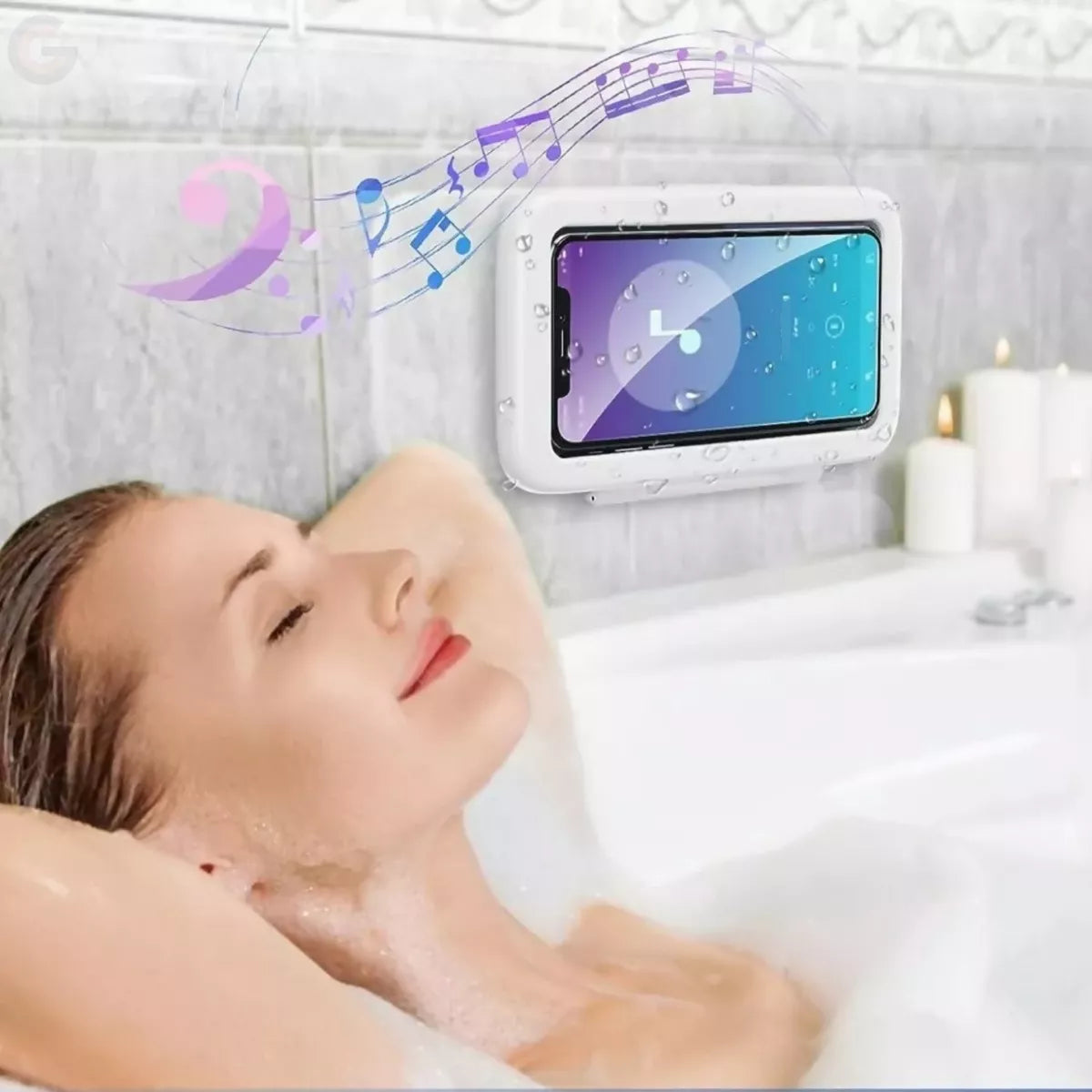 Soporte Impermeable para Celular en la Ducha 📱🚿: Rotación 360°