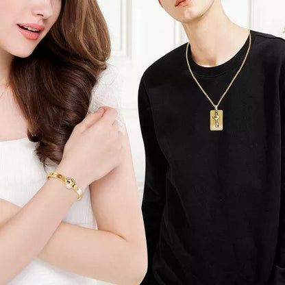 El Regalo Perfecto para Expresar Tu Amor ❤️: Pulsera Corazón y Collar Llave 🗝️