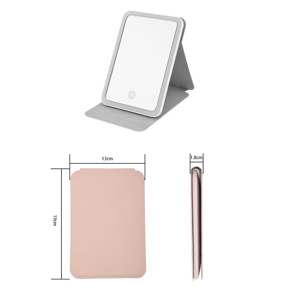 💡Ilumina tu Belleza en Cualquier Lugar con el Espejo LED Portátil y Táctil ✨