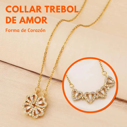 🍀Collar Trébol de Corazones ❤️: Suerte y Amor en un Solo Diseño