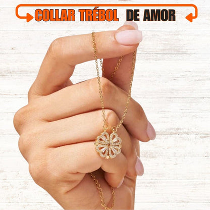 🍀Collar Trébol de Corazones ❤️: Suerte y Amor en un Solo Diseño