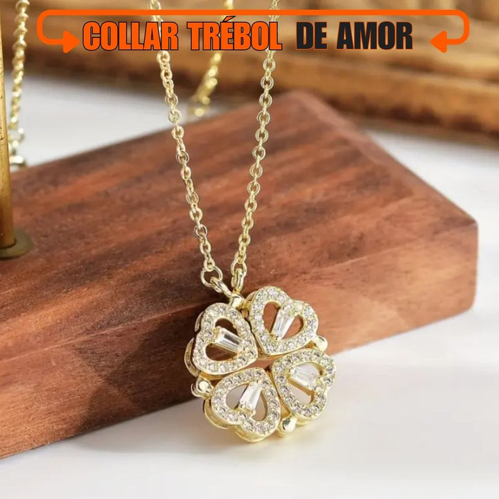 🍀Collar Trébol de Corazones ❤️: Suerte y Amor en un Solo Diseño