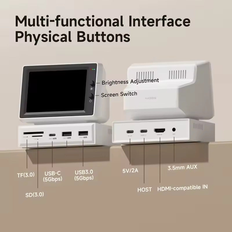 Mini Monitor USB-C con Pantalla IPS de 3,5