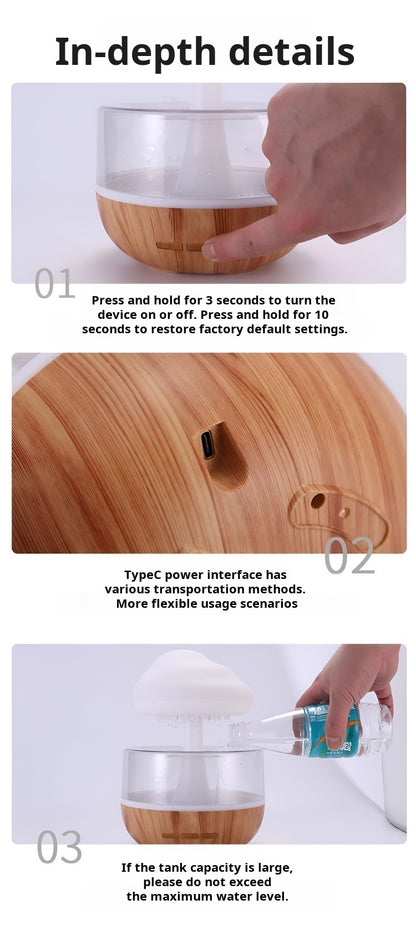 Humidificador De Lluvia: Aromaterapia y Estilo en Tu Hogar