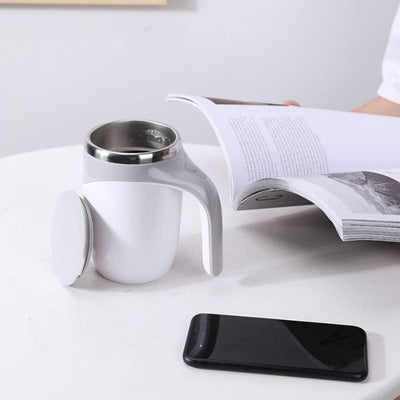Taza Agitadora Automática de Acero Inoxidable – ¡Mezcla Perfecta al Instante!